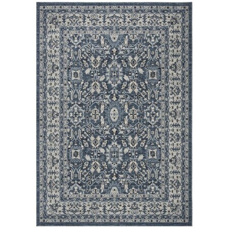 Safavieh 9 x 12 ft. Charleston 412N Power Loomed Rectangle Area Rug Navy & Cream CHL412N-9